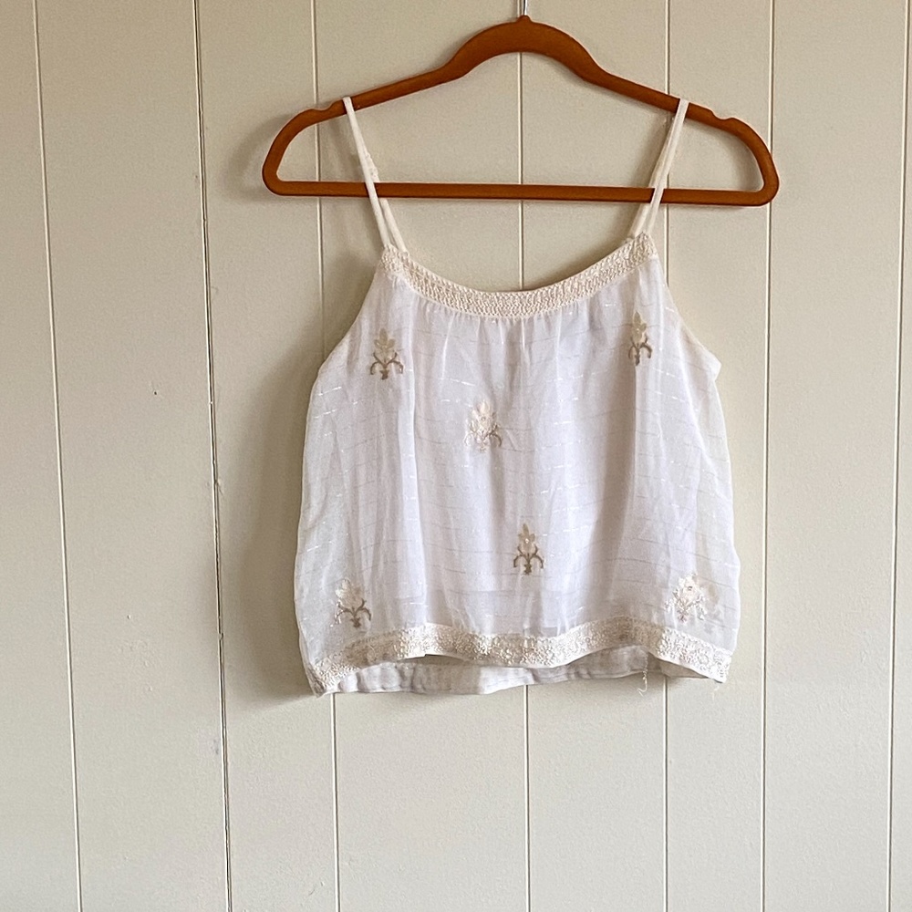 White American Eagle Tank Top